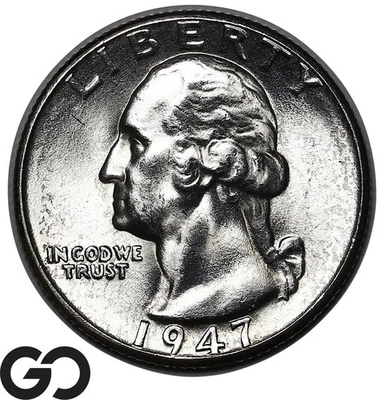 1947-D Washington Quarter, Blast White PQ Blazer - Image 1 of 3