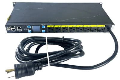 Cabo 8 tomadas Eaton Managed PDU – 1PH 1U 120V 1,92kW 16A NEMA L5-20/5-20P 10 pés - Imagem 1 de 4