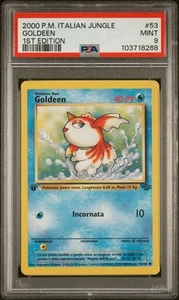 2000 Pokemon Italian Jungle 1st Edition Goldeen 53 Common PSA 9 - Picture 1 of 2