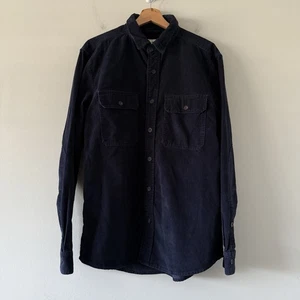 Line Of Trade Cordhemd Herren Large blau Doppelellenbogen Chore Workwear Cowboy - Bild 1 von 13