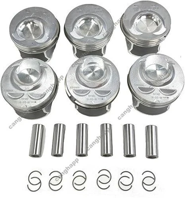 Juego de 6 anillos de pistón para Audi Q7 VW CC Passat Porsche Cayenne 3.6L 03H107066N Foto 1 de 4