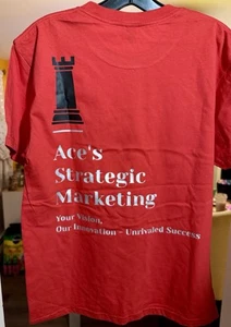 Ace's Strategic Marketing LLC. Business T-shirt. Red. Size M - Picture 1 of 2