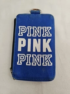 ROSA por Victoria’s Secret Azul Tarjeta de Identificación Billetera Llavero 3 Bolsillos Buen Estado Usado - Imagen 1 de 5
