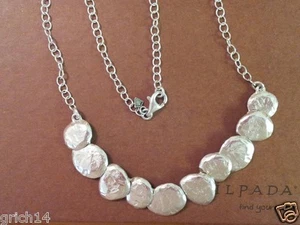 SILPADA "STILL SHINING" TEXTURED STERLING SILVER DISC LINKED NECKLACE N1984  - Picture 1 of 3