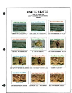Estampillas de la tribu sioux Crow Creek de Indcoll -- página 09X #opción reducida# - Imagen 1 de 1