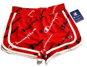 Champion Girls Athletic Shorts Size Medium Scarlet/White - Picture 1 of 3