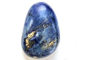 Spektakulärer tiefblauer Lapis-Sorgenstein mit Flüssen aus wunderschönem Pyrit - Bild 1 von 7