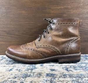 CREVO Speakeasy BOOT CHESTNUT BROWN Leather Wingtip Mid -225 Men’s Sz 12M - Picture 1 of 13