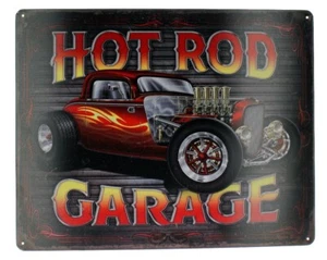 Hot Rod Garage Muscle Car Metal Sign Pub Game Room Bar - Picture 1 of 1