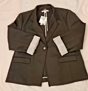 Ellen Tracy Company New Women’s Black Blazer XXL White/Black Polka Dot Cuffs - Picture 1 of 11