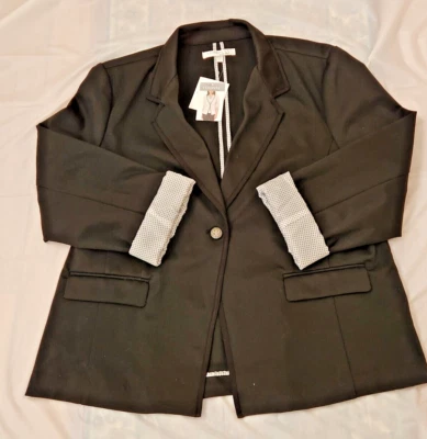 Ellen Tracy Company новый женский черный блейзер XXL белый/черный в горошек манжеты - Изображение 1 из 4