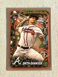 2024 Topps Holiday Silver Glitter RC #23 AJ Smith-Shawver Atlanta Braves - Picture 1 of 2