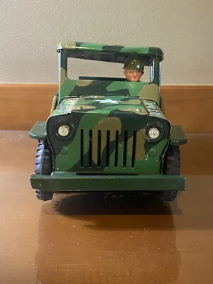 Rare Vintage Tin Toy Army Jeep UT 3570 Japan Battery Operated 1950-1960’s - Image 1 of 4