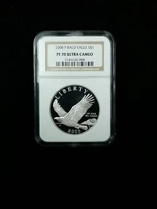 2008 P $1 BALD EAGLE COMMEMORATIVE SILVER DOLLAR NGC PF 70 UCAM #1955 - Picture 1 of 2