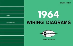 1964 Ford Car & Thunderbird Wiring Diagrams Manual - 11x17 inch COMB Bound - Picture 1 of 3