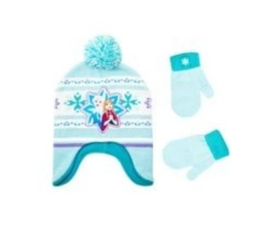Blue Frozen Toddler One Size Set Hat With Gloves - Image 1 of 3