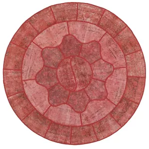 Patchwork Ø: 200 cm tappeto persiano annodato a mano orientale rotondo vintag... - Foto 1 di 9
