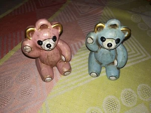 Thun addobbo orsetto orsetti rosa azzurro Teddy da appendere vintage rari - Foto 1 di 3