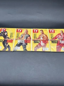 Set Of 4 WWE TV Guide Muscle Tease Kat Chris Jericho Rikishi & Kurt Angle 2000 - Picture 1 of 8