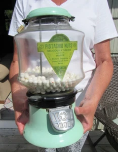 VINTAGE ORIGINAL 1930s COLUMBUS MODEL ZM PISTACHIO NUT MACHINE EXT RARE GLOBE - Picture 1 of 24