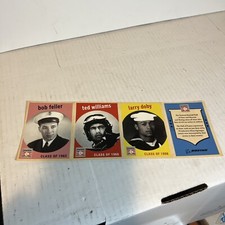 Baseball Hall of Fame SGA cards Larry Doby Ted Williams Bob Feller uncut sheet