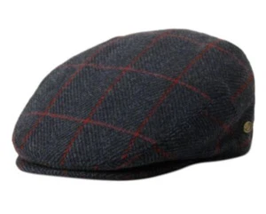 Wolle Tweed Herren kariert Fischgrät Zeitungsjunge Efeu Kappe Gatsby Golf flache Mütze - Bild 1 von 21