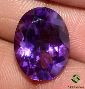 Certified Natural Amethyst Oval Cut 16x12 mm Lustrous Faceted Loose Gemstone - Picture 1 of 5