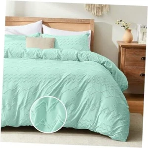 Boho Duvet Cover Cal California King (104" x 98") Mint Green (No Comforter) - Picture 1 of 7