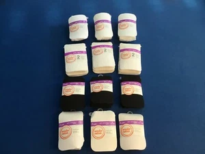 Girls' tights, available in S, M, or L, in black, white, multi color 2 pk - Picture 1 of 20