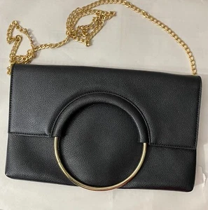 Forever 21 O-Ring Faux Leather Clutch. - Picture 1 of 4