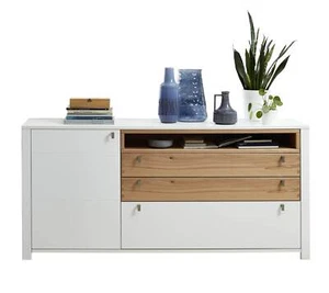 Sideboard SERPIO Weiß mit Absetzung Wildbuche - Bild 1 von 6