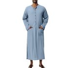 Stylish Mens Muslim Clothing Loose Fit Thobe Robe Top For Every Season