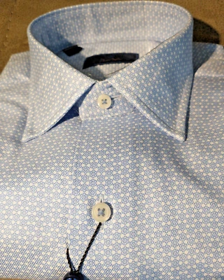 NWT David Donahue Men's Size M Short Sleeve Button Down Shirt Fancy Abstract Sha - Image 1 of 4