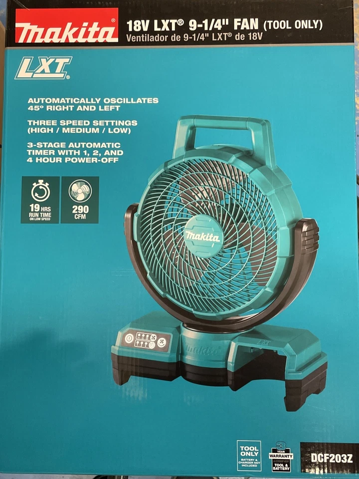 Makita DCF203Z Cordless 18 Volt 9 1/4” Oscillating Fan New - Image 1 of 1