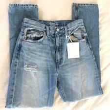 ETICA FINN SLIM STRAIGHT ANKLE DENIM BLUE JEANS brand new size 25 90s vintage