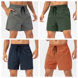 Men Shorts Quick Dry Breathable Summer Fitness Loose Fit Running Sports Pants - Picture 1 of 13