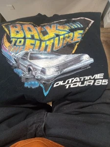 Back To The Future TShirt   Graphic DesignBack Outatime Tour 1985 Sz Large - Picture 1 of 3