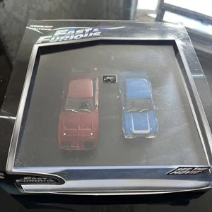 Dom’s Charger Daytona & Brain’s Escort RS 2000 Fast & Furious 2pc Movie Set 1/43 - Picture 1 of 7