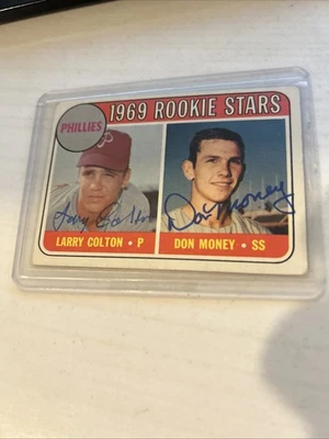 1969 Rookie Stars Autograph Don Money Larry Colton Signed Phillies Baseball Card - Image 1 of 2