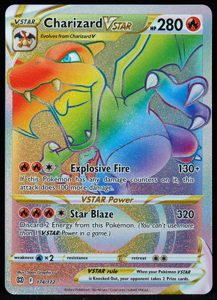 Tarjeta Pokémon Charizard VSTAR #174 CASI NUEVA-M Foto 1 de 3