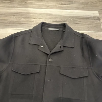 Theory Trucker Jacket In Double Faced Wool Cashmere Black Size XL  - Image 1 of 4