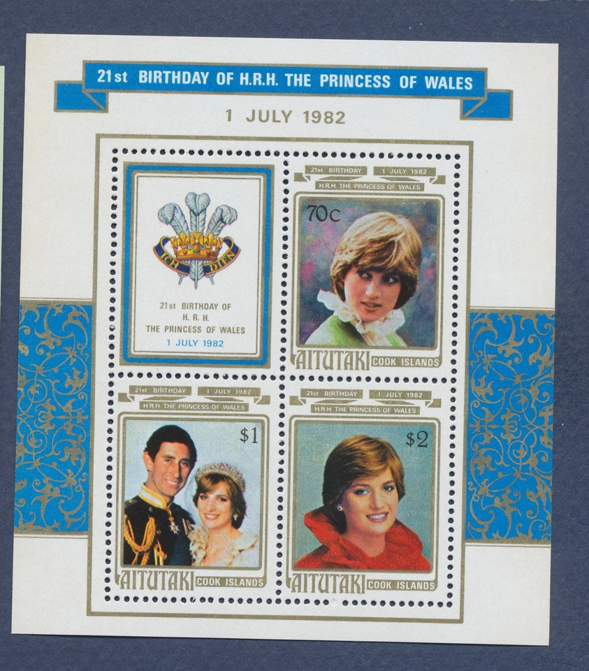 AITUTAKI - Scott 264a - FVF MNH S/S - Princesa Diana - 1982 Foto 1 de 1