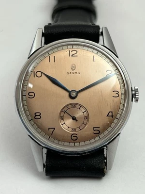 Orologio SIGMA vintage quadrante color salmone - N.O.S. vintage watch anni '40 Foto 1 de 4