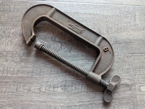 Vintage 6" Jorgensen n. 106 morsetto a C made in USA malleabile - Foto 1 di 5