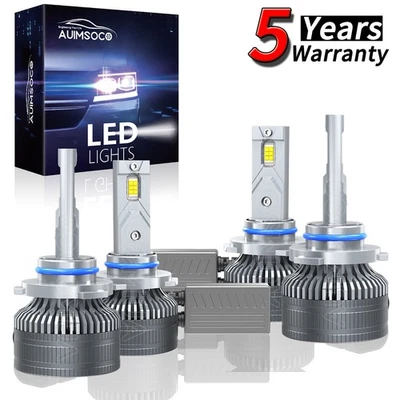 Combo de 4 bombillas LED haz alto/bajo 120000LM para Chevrolet K2500 1990-2000 Foto 1 de 4