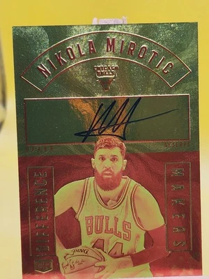 2016-17 Panini Grand Reserve Difference Makers /75 Nikola Mirotic #45 Autograph  - Image 1 of 2