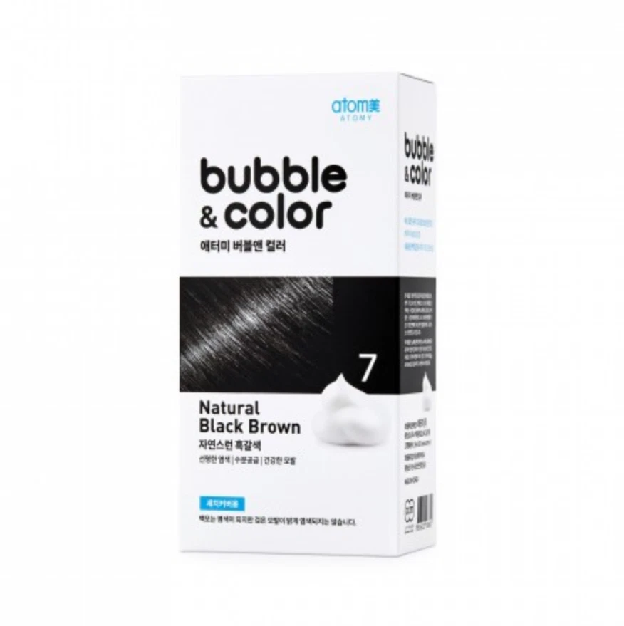 Atomy пузырь и цвет натуральный черный коричневый цвет 7G серый волос чехол 80 мл новый - Изображение 1 из 1