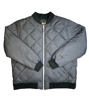 Eddie Bauer Men's 2XL 1936 Skyliner Model Down 650 Fill Bomber Jacket Gray Puff - Image 1 of 4