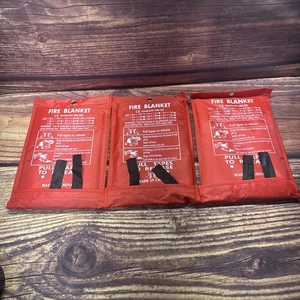 3 PACK FIRE BLANKET Fiberglass Emergency Home Retardant 39''x39'' Brand New - Picture 1 of 6