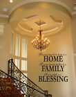 Home Family Blessing Vinyl Wall Decal  Wall Quote Decal Home Decor Lettering 